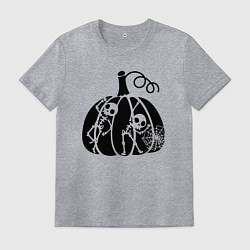 Мужская футболка Скелеты в тыкве