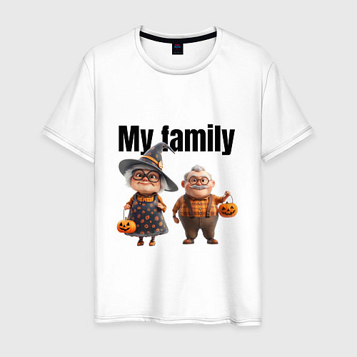 Мужская футболка Моя семья / Белый – фото 1