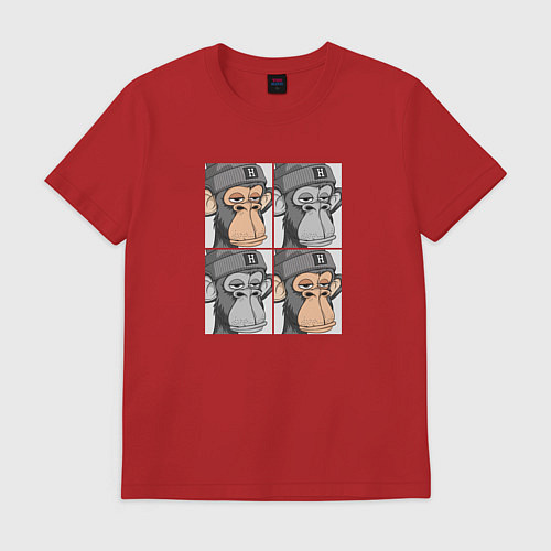 Мужская футболка Four monkeys / Красный – фото 1