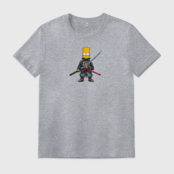 Мужская футболка Барт Симпсон самурай с мечом