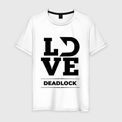 Футболка хлопковая мужская Deadlock love classic, цвет: белый