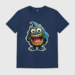 Мужская футболка Веселый зубастый монстрик