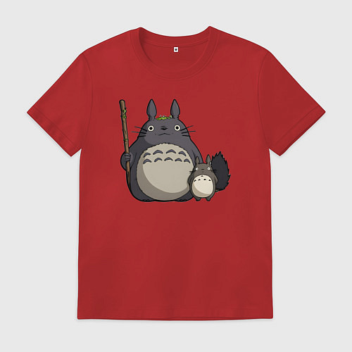 Мужская футболка Тоторо вдвоем / Красный – фото 1