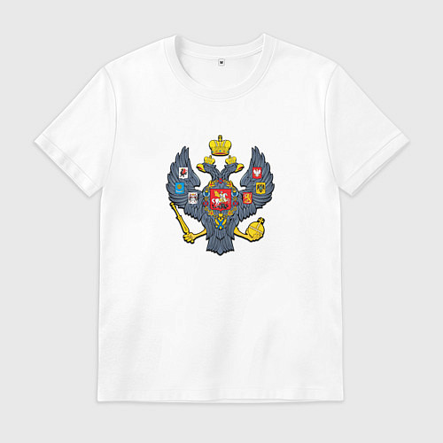 Мужская футболка Двуглавый орёл герб / Белый – фото 1
