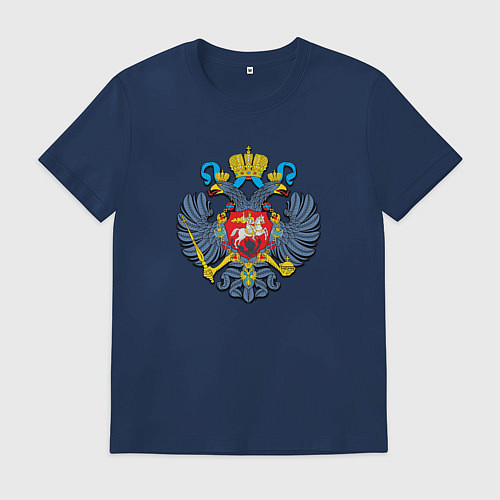 Мужская футболка Герб России орёл / Тёмно-синий – фото 1