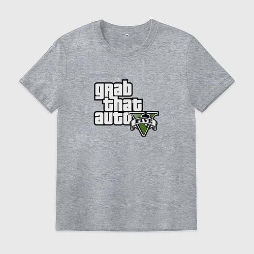 Мужская футболка GTA5 игровое лого / Меланж – фото 1