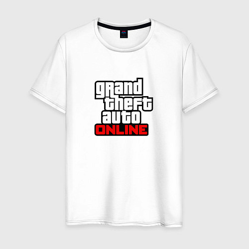 Мужская футболка GTA online logo game / Белый – фото 1