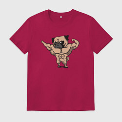 Мужская футболка Мопс качок