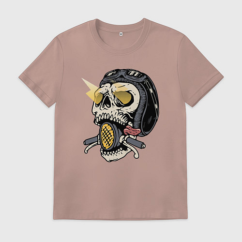 Мужская футболка Смертельный байк / Пыльно-розовый – фото 1