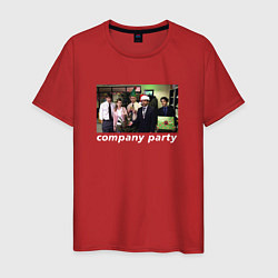 Футболка хлопковая мужская The Office - company party, цвет: красный