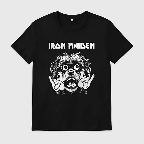 Мужская футболка Iron Maiden rock dog / Черный – фото 1