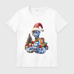 Мужская футболка Змея 2025 новогодняя