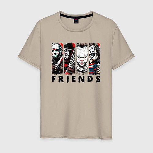 Мужская футболка Halloween friends black friday / Миндальный – фото 1