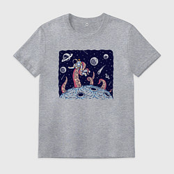 Мужская футболка Схватка с осьминогом в космосе