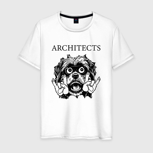 Мужская футболка Architects - rock dog / Белый – фото 1