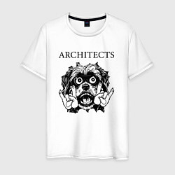 Футболка хлопковая мужская Architects - rock dog, цвет: белый