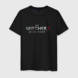 Футболка хлопковая мужская The Witcher 3 logo, цвет: черный