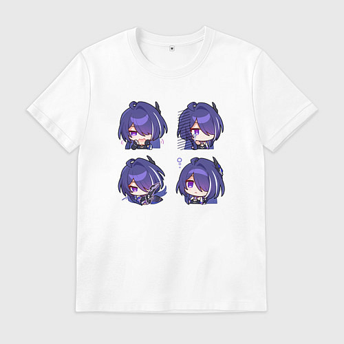 Мужская футболка Ахерон стикеры / Белый – фото 1