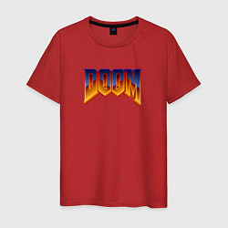 Футболка хлопковая мужская Doom logotype, цвет: красный