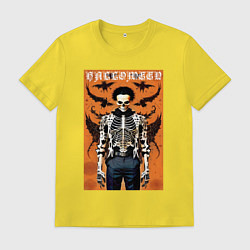 Мужская футболка Cool skeleton - halloween poster