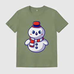 Мужская футболка Милый снеговик