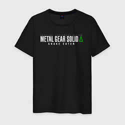 Футболка хлопковая мужская Metal gear solid 3 Snake eater logo, цвет: черный