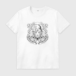 Футболка хлопковая мужская Колдунья из сказок, цвет: белый