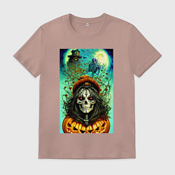 Мужская футболка Скелет ведьмы - хэллоуин