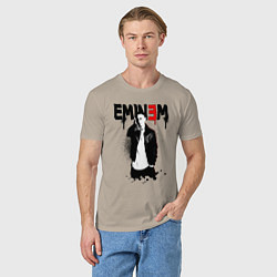 Футболка хлопковая мужская Eminem finger, цвет: миндальный — фото 2