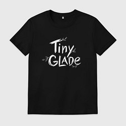 Футболка хлопковая мужская Tiny glade logo, цвет: черный