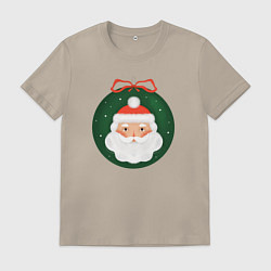 Мужская футболка Дед Мороз в ёлочном шарике