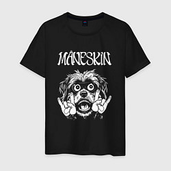 Футболка хлопковая мужская Maneskin rock dog, цвет: черный