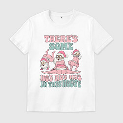 Мужская футболка Пошлый дед мороз стриптизер