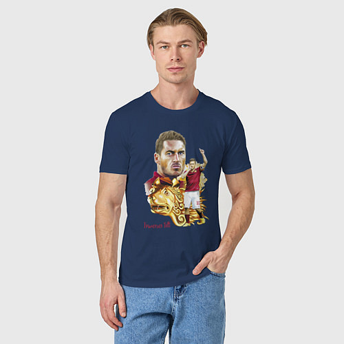 Мужская футболка Франческо Тотти капитан Ромы - Италия / Тёмно-синий – фото 3