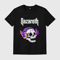 Мужская футболка Nazareth - неоновый череп