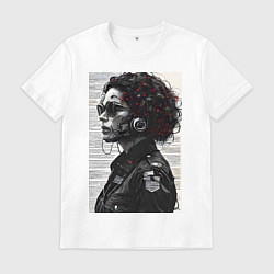 Мужская футболка Кибер портрет