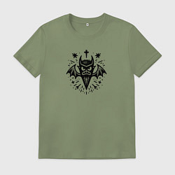 Мужская футболка Тату с летучей мышью для охотника на вампиров