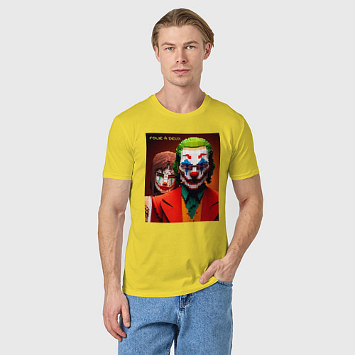 Мужская футболка Joker and Minecraft - collaboration / Желтый – фото 3
