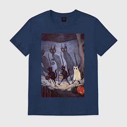 Мужская футболка Коты на хэллоуин