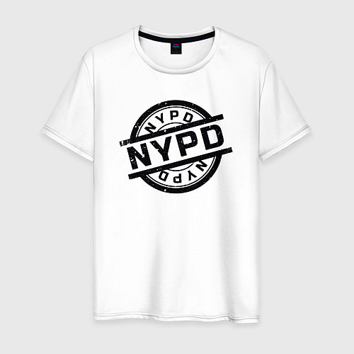 Мужская футболка New York police / Белый – фото 1