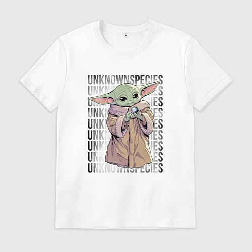Мужская футболка Мандалорец - Беби Йода / Белый – фото 1