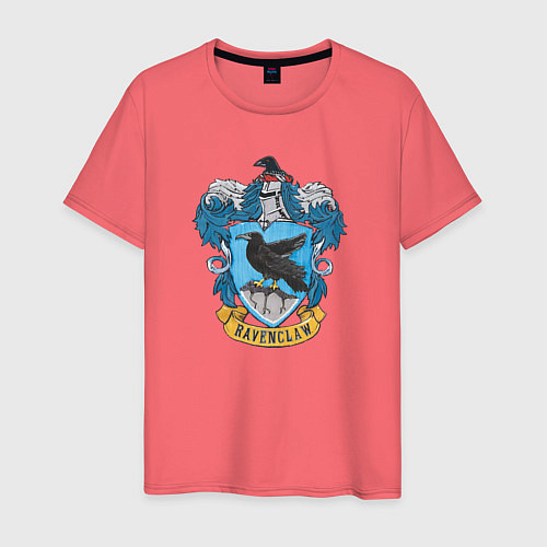 Мужская футболка Ravenclaw факультет / Коралловый – фото 1