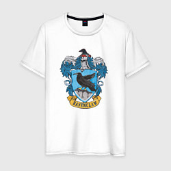 Футболка хлопковая мужская Ravenclaw факультет, цвет: белый