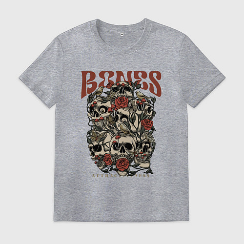 Мужская футболка Привлекательные кости / Меланж – фото 1