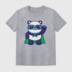 Мужская футболка Панда в плаще