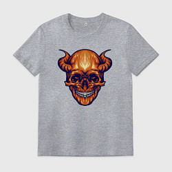 Мужская футболка Черепок с рогами