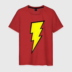 Футболка хлопковая мужская Shazam and Black Adam logo, цвет: красный