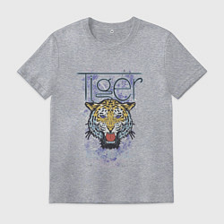 Мужская футболка Тигр и рок н ролл