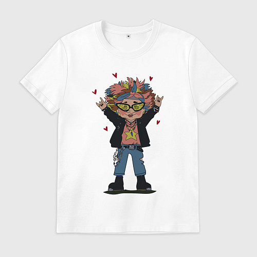 Мужская футболка Бабушка рокер / Белый – фото 1