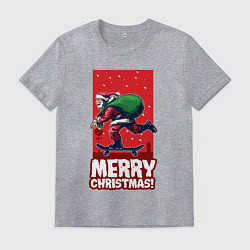 Мужская футболка Санта на скейте